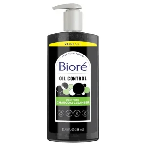 Bioré Deep Pore Charcoal Daily Face Wash Care for Dirt & Makeup Removal, for Skin Care
